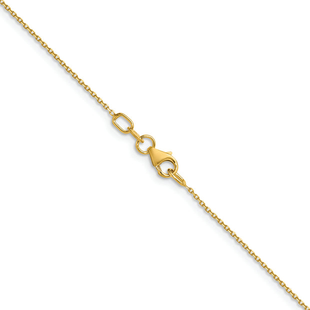 18K Gold Diamond-Cut Cable 24in Necklace | Bellamare Jewelry