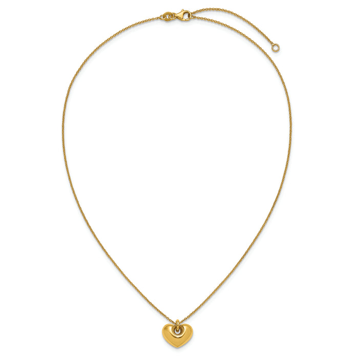 18K Gold Italian Heart Necklace | Bellamare Jewelry