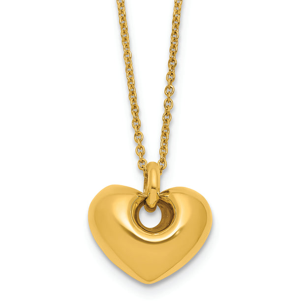 18K Gold Italian Heart Necklace | Bellamare Jewelry