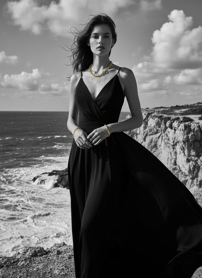 18K gold paperclip chain v1