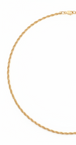 18K Gold Twisted Bead Necklace - Round Layout