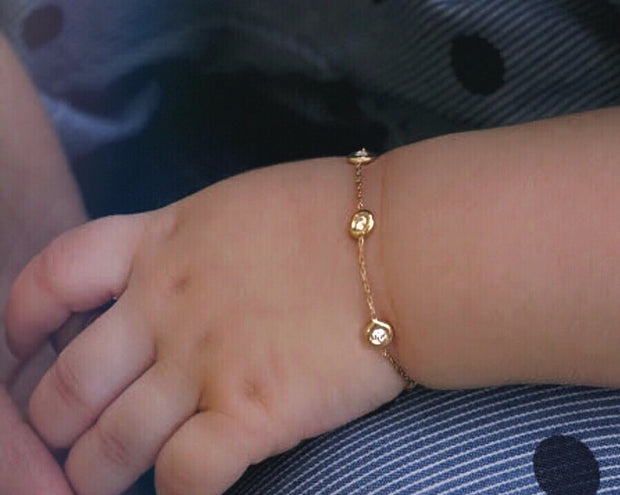 18K Gold Kids Diamond Bracelet | Bellamare Jewelry