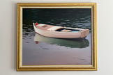 Boat in Čikat Bay #1 — Oil on Canvas by Slavko Tirkajla