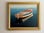 Boat in Čikat Bay #3 — Oil on Canvas by Slavko Tirkajla