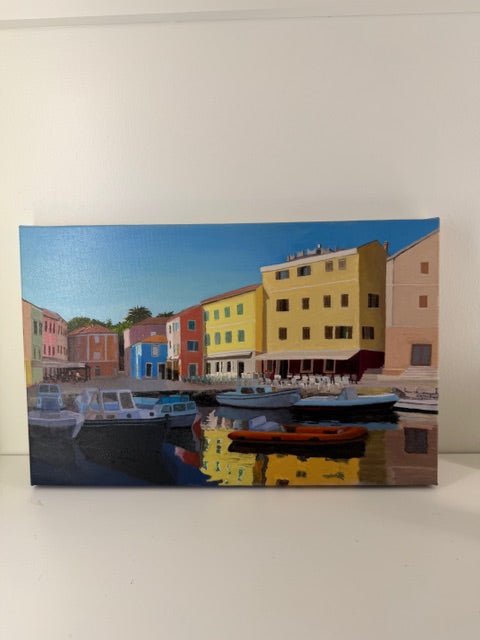 Veli Lošinj — Oil on Canvas by Slavko Tirkajla