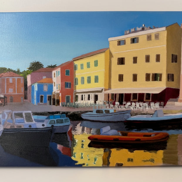 Veli Lošinj — Oil on Canvas by Slavko Tirkajla