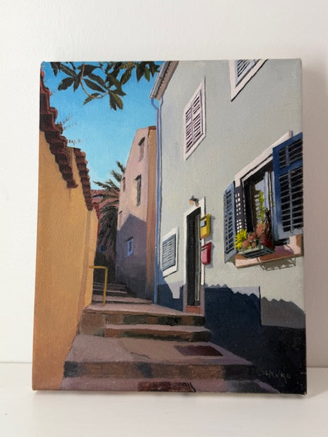 Steps to Home, Lošinj — Oil on Canvas by Slavko Tirkajla