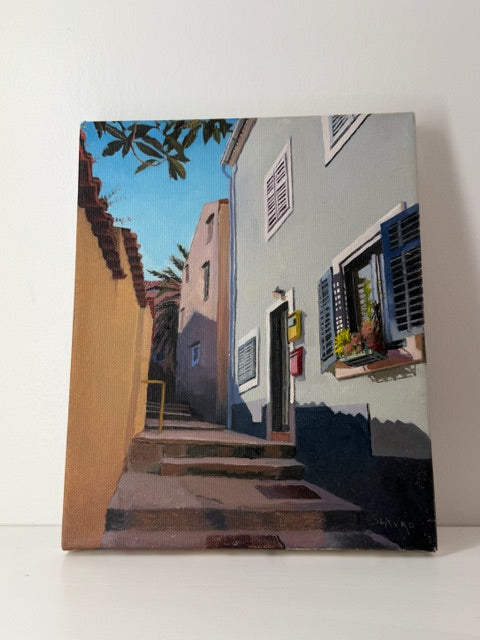 Steps to Home, Lošinj — Oil on Canvas by Slavko Tirkajla