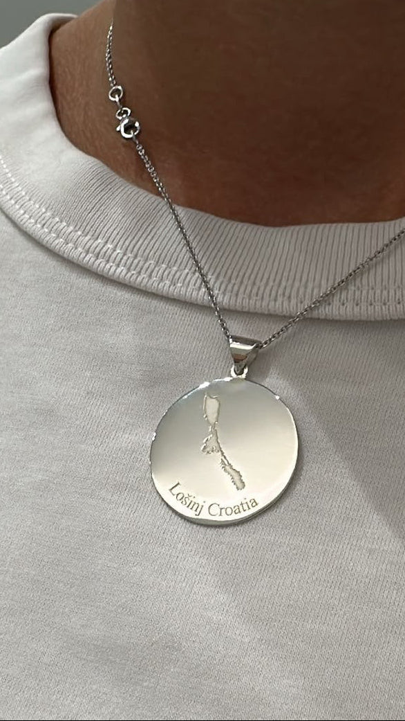 Lošinj Silver Round Pendant