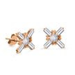 18K Diamond X Studs | Bellamare Jewelry