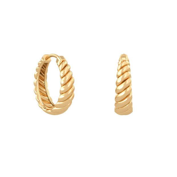 18K Gold Bella Hoop Earrings | Bellamare Jewelry