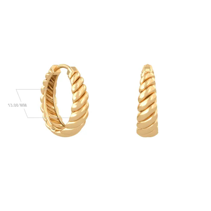 18K Gold Bella Hoop Earrings | Bellamare Jewelry