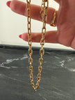 18K Gold Paperclip Chain Necklace