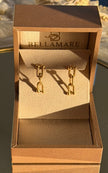 18K Gold Paper Clip Earrings | Bellamare Jewelry