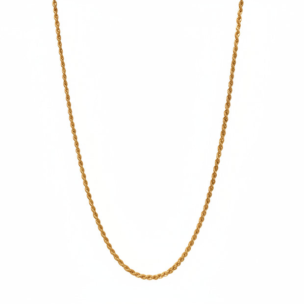 18K Gold Rope 17.5in Necklace | Bellamare Jewelry