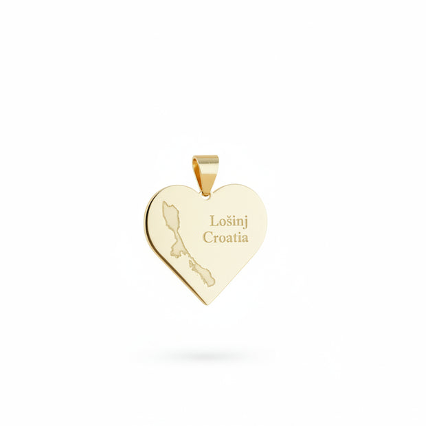 18K Gold Lošinj Heart Pendant | Bellamare Jewelry