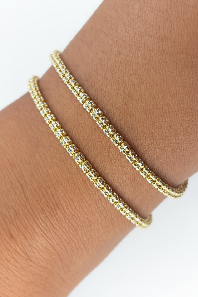 18K Gold Moon Ice Bracelet | Bellamare Jewelry