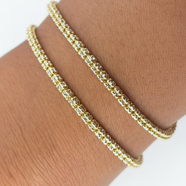 18K Gold Moon Ice Bracelet | Bellamare Jewelry