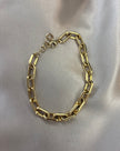 18K Gold Paperclip Chain Bracelet | Bellamare Jewelry