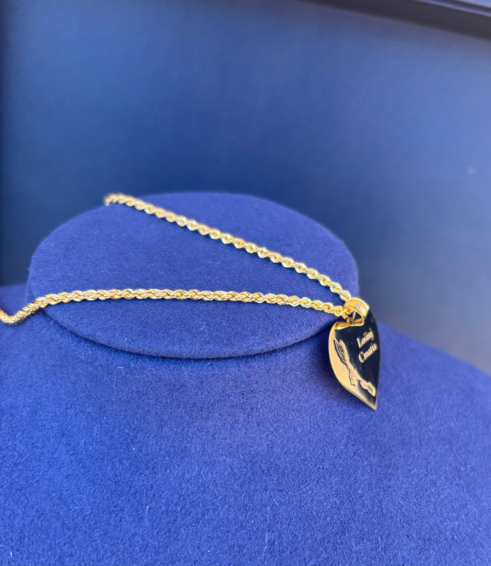 18K Gold Lošinj Heart Pendant & Necklace Set | Bellamare Jewelry