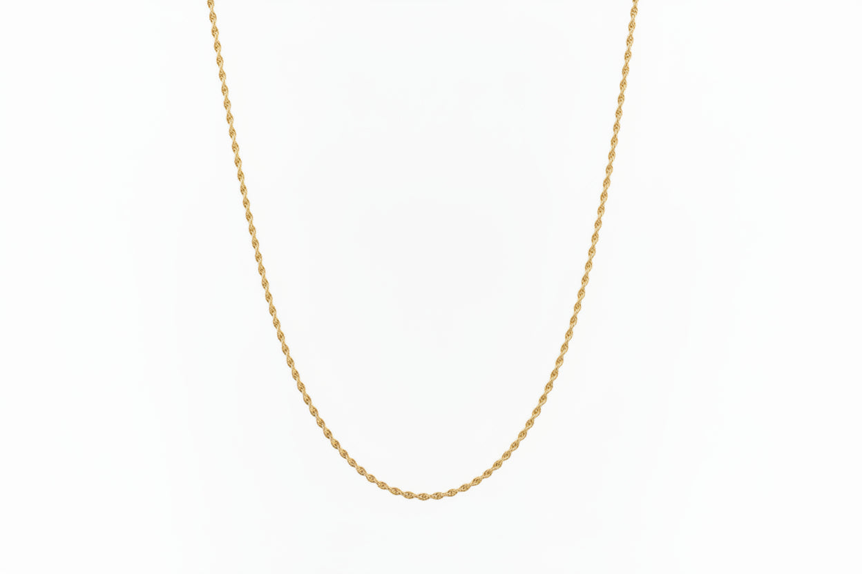 18K Gold Rope 19in Necklace | Bellamare Jewelry