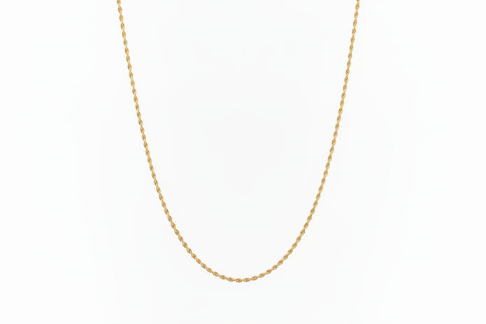 18K Gold Rope 19in Necklace | Bellamare Jewelry