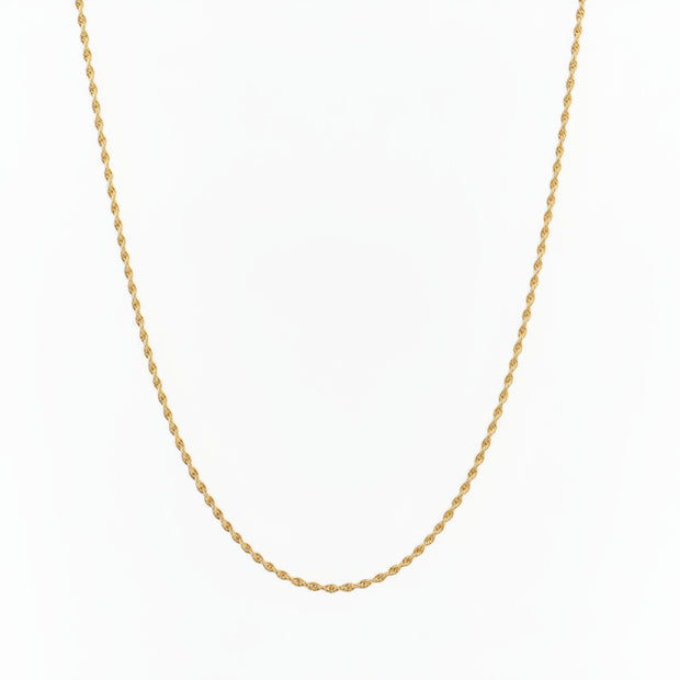 18K Gold Rope 19in Necklace | Bellamare Jewelry