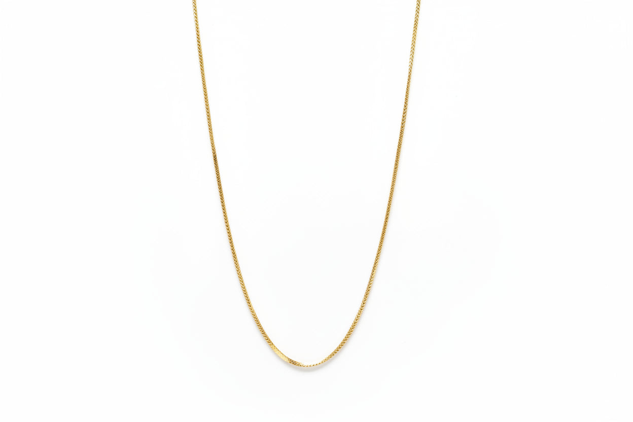 18K Gold Wheat 17.5in Necklace | Bellamare Jewelry