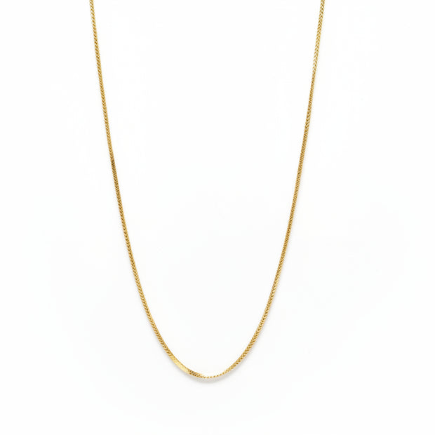 18K Gold Wheat 17.5in Necklace | Bellamare Jewelry