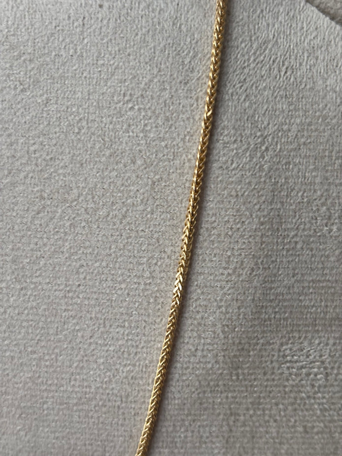18K Gold Wheat 17.5in Necklace | Bellamare Jewelry
