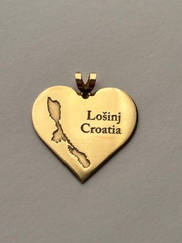 18K Gold Lošinj Heart Pendant | Bellamare Jewelry