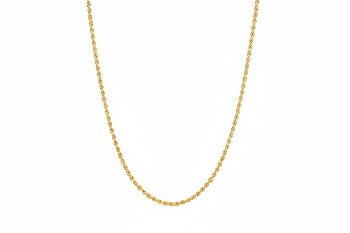 18K Gold Rope 21.5in Necklace | Bellamare Jewelry