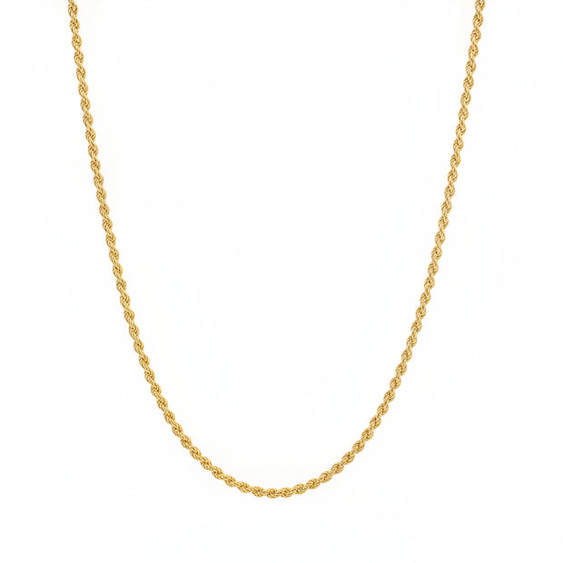 18K Gold Rope 21.5in Necklace | Bellamare Jewelry