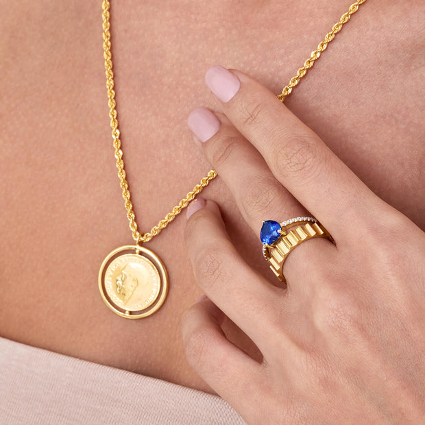 18K Marina Band Ring | Bellamare Jewelry