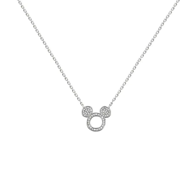 18K Gold Mickey Diamond Baby Necklace| Bellamare Jewelry