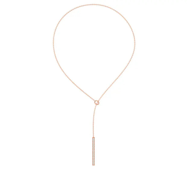 18K Gold Y-Chain Drop Necklace | Bellamare Jewelry