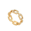 18K Gold Marina Diamond Chain Ring | Bellamare Jewelry