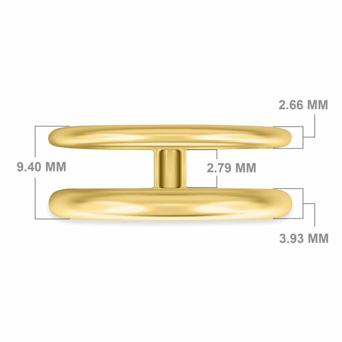 18K Double Band Ring | Bellamare Jewelry