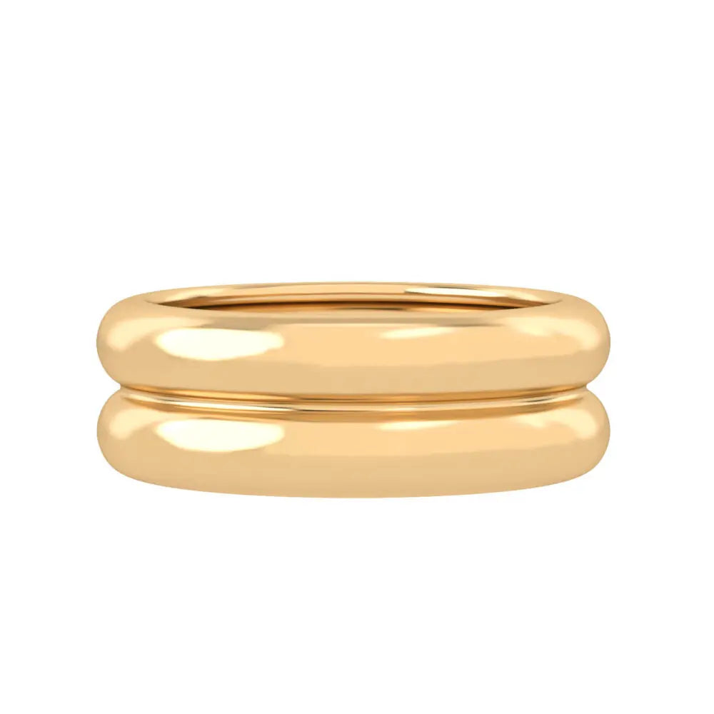 18K Double Dome Ring | Bellamare Jewelry
