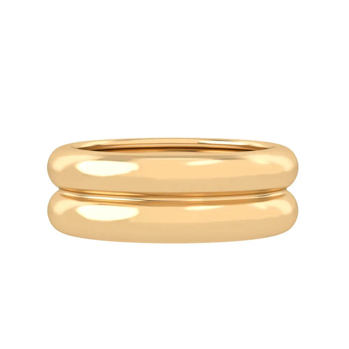 18K Double Dome Ring | Bellamare Jewelry