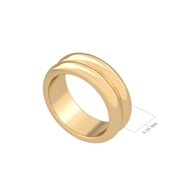 18K Double Dome Ring | Bellamare Jewelry