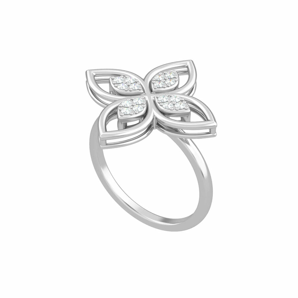 18K Flora Mare Diamond Ring | Bellamare Jewelry