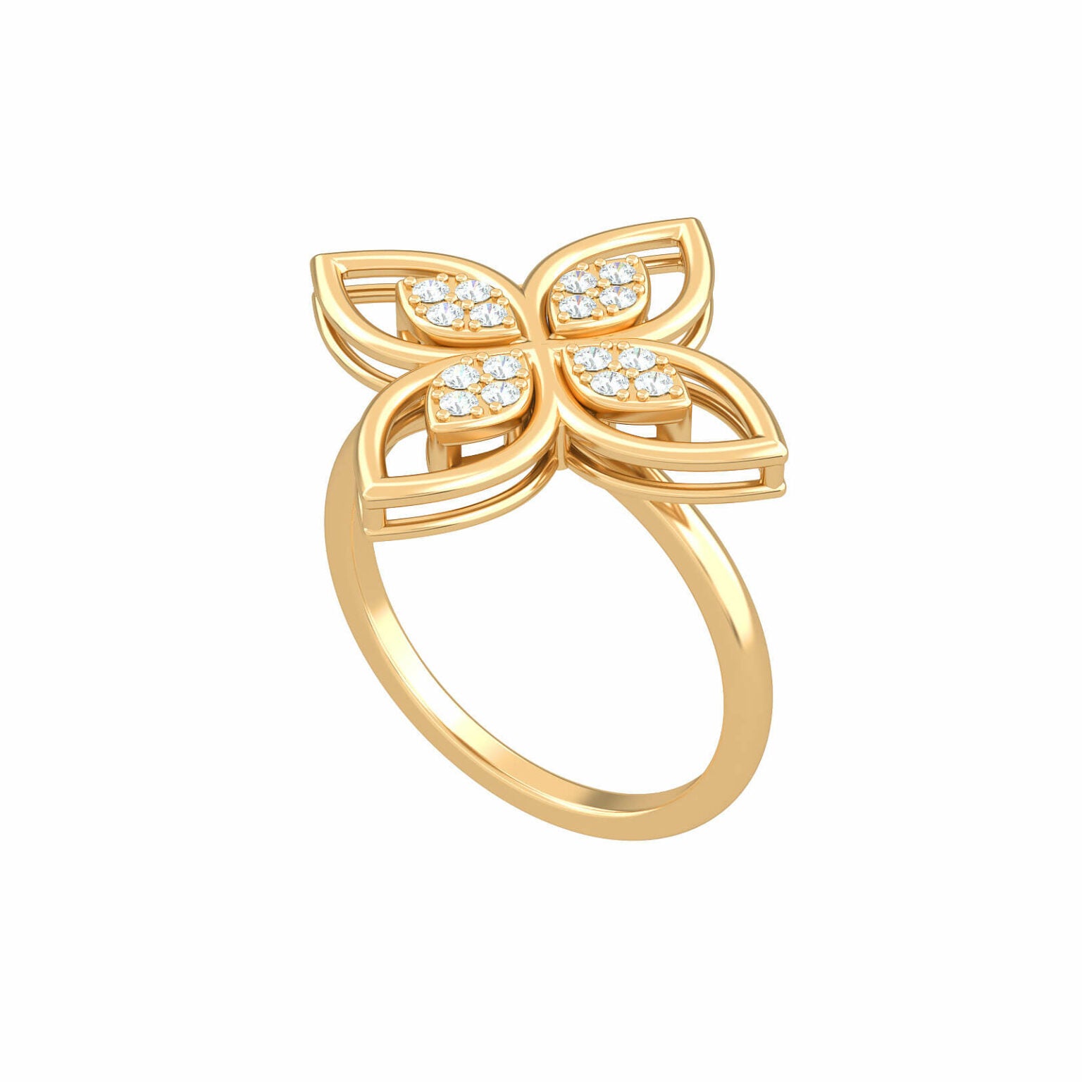18K Flora Mare Diamond Ring | Bellamare Jewelry