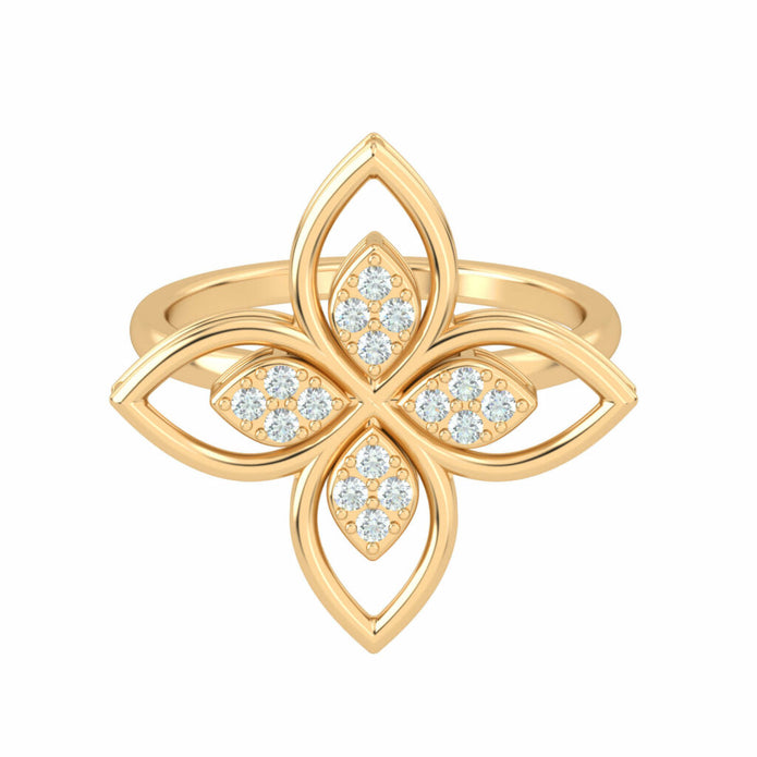 18K Flora Mare Diamond Ring | Bellamare Jewelry