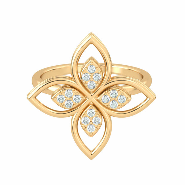 18K Flora Mare Diamond Ring | Bellamare Jewelry