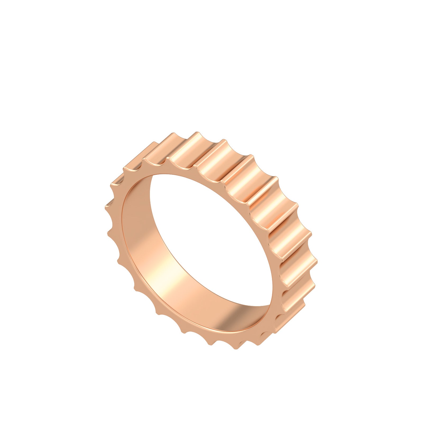 18K Marina Band Ring | Bellamare Jewelry