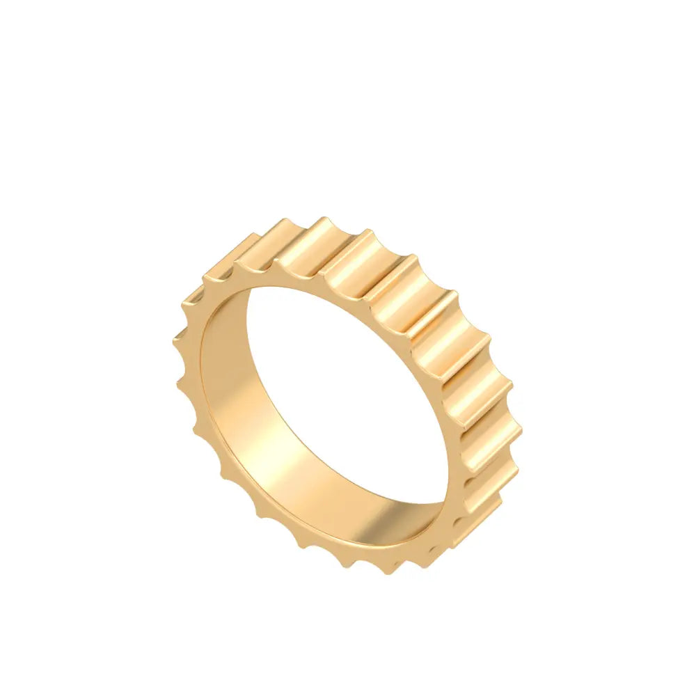 18K Marina Band Ring | Bellamare Jewelry