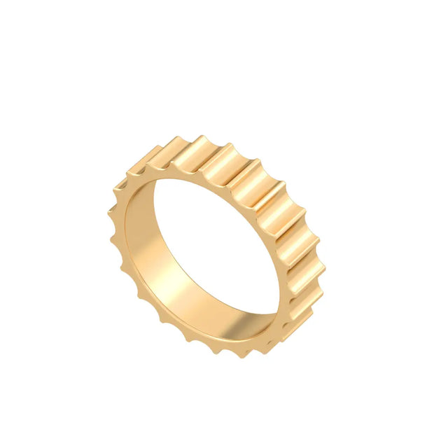 18K Marina Band Ring | Bellamare Jewelry