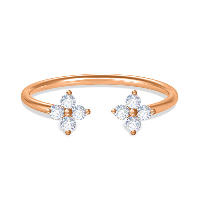 18K Gold Rose Rock Diamond Ring | Bellamare Jewelry