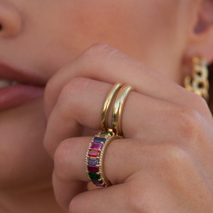 18K Double Band Ring | Bellamare Jewelry